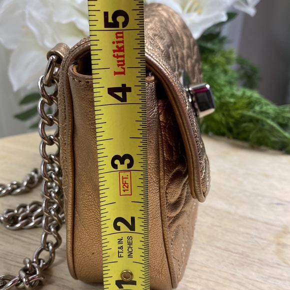 EUC Coach Gold Quilted leather mini bag - Picture 9 of 16